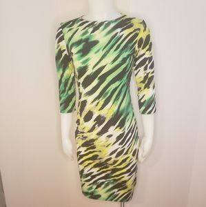 Multi color stretch printed dress size Medium